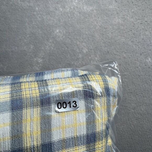 Urban Outfitters Jumpsuit Womens S Yellow Blue Plaid Button Through Wide Leg - Picture 12 of 12